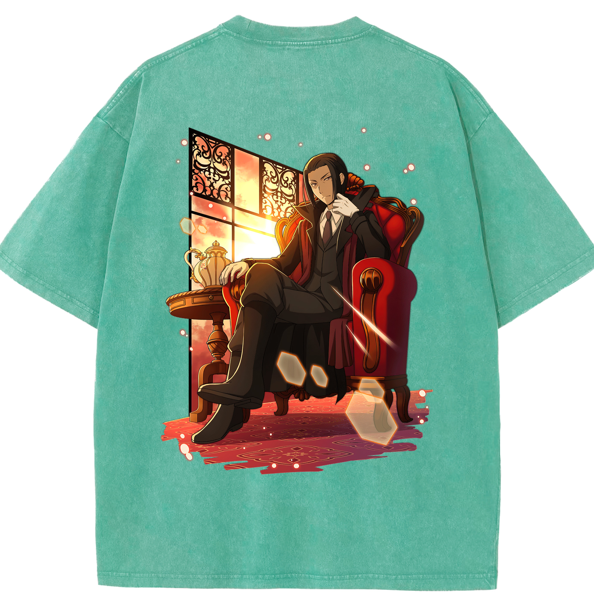 （画像用） 文豪ストレイドッグス Bungo Stray Dogs 綿100% ヴィンテージ風 半袖Tシャツ（背面プリント）